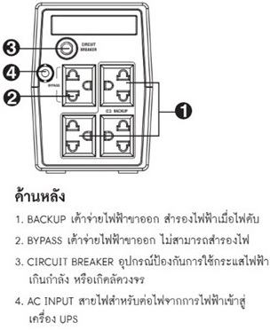 Cleanline CL-800ICT  ด้านหลังเครืองมี function อะไรบ้าง